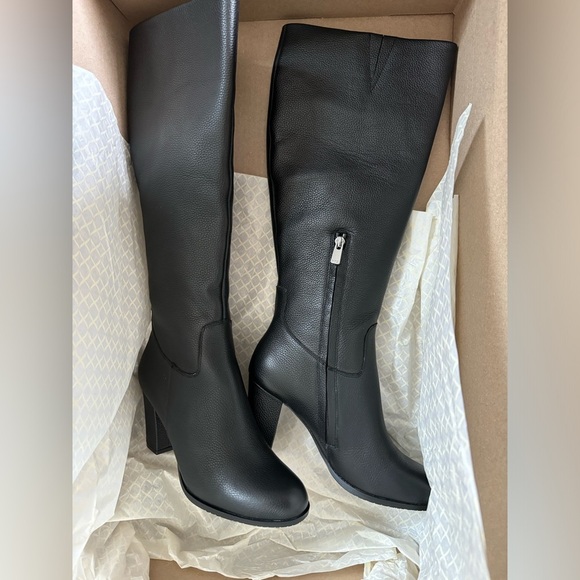 NIB Sabastin Tall Boots In Black Calf Leather - Picture 4 of 4